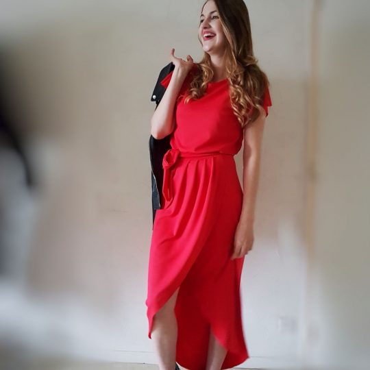 robe longue rouge