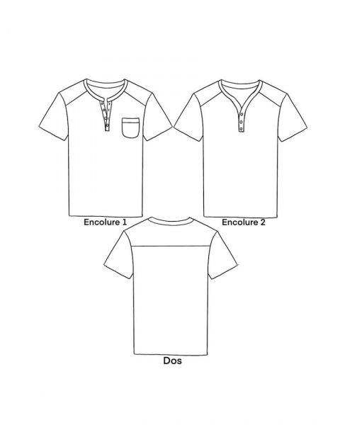 dessin patron t-shirt homme