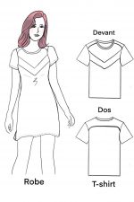 dessin patron t-shirt et robe t-shirt
