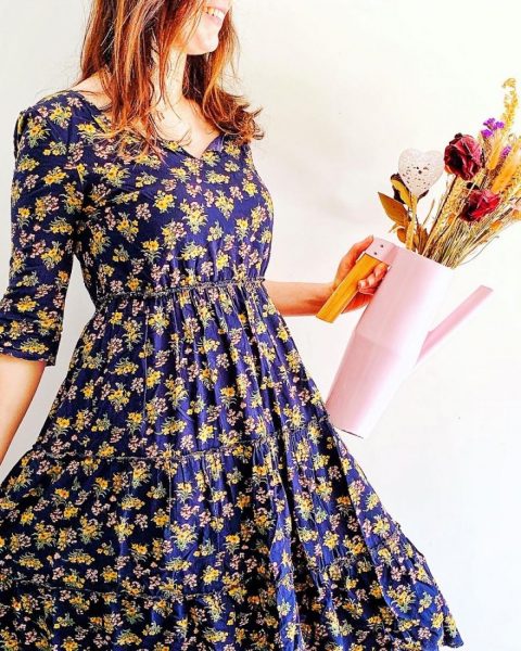 robe longue à volants