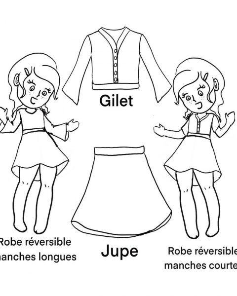 dessin patron robe enfant