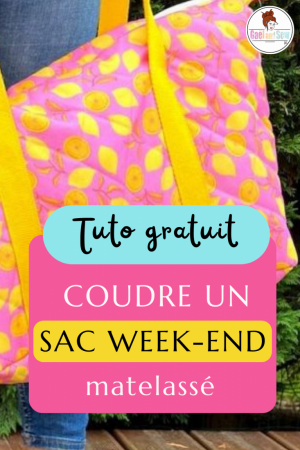 tuto couture sac weekend matelassé