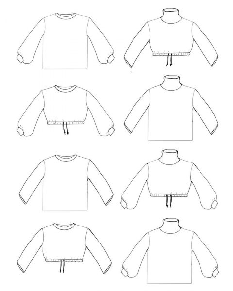 dessin patron sweat