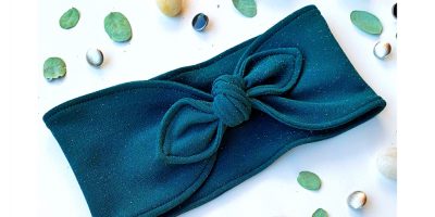 headband vert à paillettes