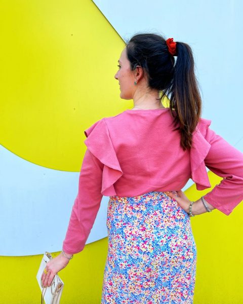 patron de couture pull à volants femme